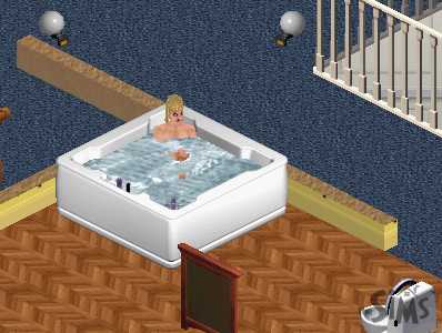 Mimi, in the back tub